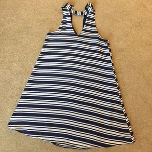 Navy and White Striped Dress